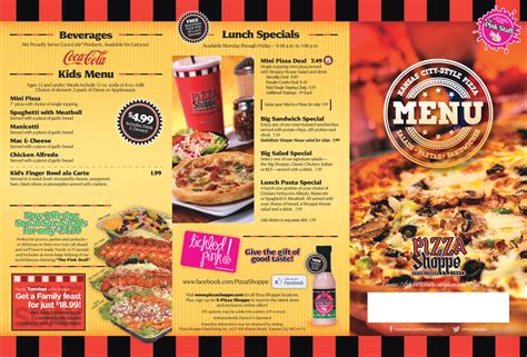 Prices on this menu are set directly by the Merchant. . Backshop pizza menu
